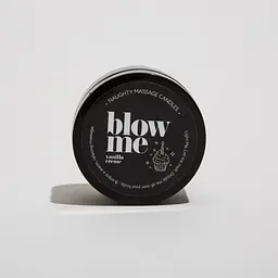 Масажна свічка міні з ароматом ванільного крему Blow me 50g - мініатюра 4