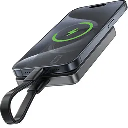 УМБ Acefast Magnetic Wireless 10000mAh 20W PD,QC 3.0, QI 15W M12 Black - мініатюра 4