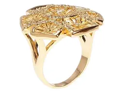 Каблучка XUPING Xuping Позолота 18K "Ажурна квітка з цирконієм" (089570) р.18