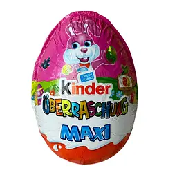 Шоколадне яйце Kinder Uberraschung Easter Maxi Зайчик рожевий 100 г