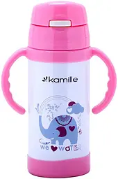 Термос дитячий "Зоопарк" із двома ручками Kamille в. 19 см kuh0009278 - мініатюра 3