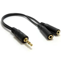 Перехідник Jack 3.5 тато — 2 x Jack 3.5 мама для 2 пар навушників - мініатюра 2