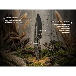 Ніж складаний туристичний Weknife Reveille (9.7 см) Bohler M390 / Titanium пісочно-бежевий - мініатюра 11
