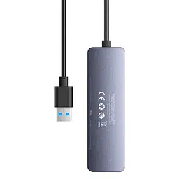 USB-Хаб Baseus UltraJoy Series 4-Port HUB Lite 50cm Space Grey （USBA to USB3.0*4+Type-C5V） (B0005280B811-01) - мініатюра 5
