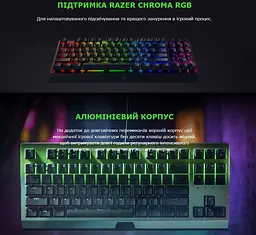 Механічна ігрова клавіатура RAZER BlackWidow V-3 TKL RU Green Switch Black - мініатюра 2