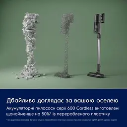 Пилосос бездротовий Electrolux вологе прибирання автон. робота до 50 хв НЕРА 12 5 насадок синій - мініатюра 7