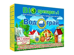 Біопрепарат ВОДОГРАЙ для вигрібних ям, септиків і вуличних туалетів 20г