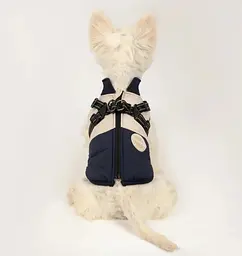 Зимова куртка для собак V.PET.B.R. Luxury Dog Jacket C519 Black&Cream - мініатюра 6