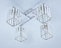 Люстра на 4 лампи ROSYNKA 4S E27 460x460x200 мм Біла ESLLSE