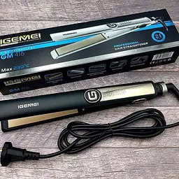 Професійна плойка - праска для випрямлення волосся Gemei GM-416 ∙ Керамічне покриття ∙ Регулятор температури 150-230 С - мініатюра 3
