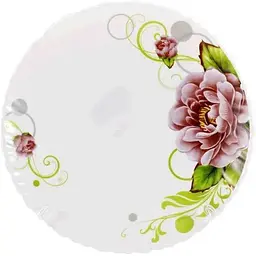 Тарілка мілка 19см №7,5 "Бузковий піон" (6шт/уп) хвилястий край 6616/LHP75 ТМ"LUMINES"