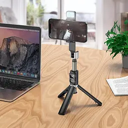 Селфі-монопод Hoco K16 aluminum alloy fill light live broadcast holder тринога штатив - мініатюра 4