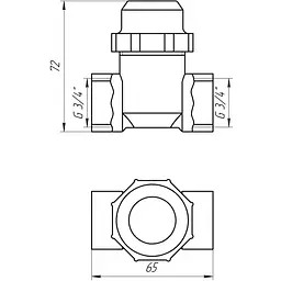 Фільтр грубого очищення Solomon 3/4″ ВВ нікель з відстійником (8014) TD1052 000001685 - мініатюра 2