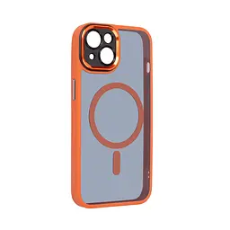 Чехол для Apple iPhone 14, Unit MagSafe SE, оранжевый, с защитой камеры, магсейф, противоударный, магнитный, панель-накладка с MagSafe, с поддержкой беспроводной зарядки, TPU+PC, защита всего корпуса, ударопрочный, ArmorStandart (ARM75374) - мініатюра 2