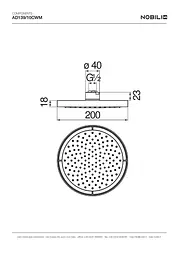 Верхній душ Nobili Components Polar white (AD139-10CWM), Білий - мініатюра 3
