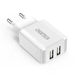 Мережевий зарядний пристрій Choetech (2USBх2A) White (C0030) - мініатюра 4