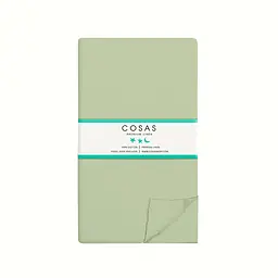 Комплект постільної білизни Cosas євро з простирадлом на резинці OLIVE CS6 200 x 220 см (Ranfors_Olive_El160-White_200) - мініатюра 7
