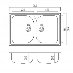 Кухонна мийка Platinum 7950 Equatoria гранітна глянцева з кріпленням 79x50 см карамель (000035791) - мініатюра 8