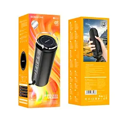 Бездротовий Bluetooth динамік Borofone BR22, 2x5W, 1200mAh, дистанція до 10m, Black, Box - мініатюра 3