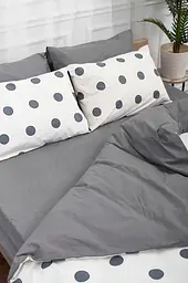 Комплект постільної білизни Moon&Star King Size 220x240 см наволочки 2х70х70 см Riccarda Gray Ranforce Elite - мініатюра 4