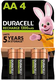 Акумулятори Duracell Rechargeable AA 1300 mAh, 4 шт. (6832572)