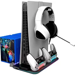 Підставка CANYON cooling stand CS-51 RGB для PS5 Slim/DE Charge Black - мініатюра 4