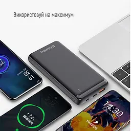Універсальна мобільна батарея ColorWay Slim PD 10000mAh Чорний (CW-PB100LPG3BK-PD) - мініатюра 9