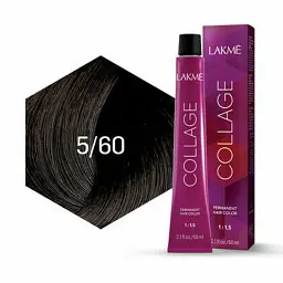 Перманентна фарба для волосся Lakme Collage Creme Hair Color відтінок 5/60 (коричневий) 60 мл - мініатюра 2