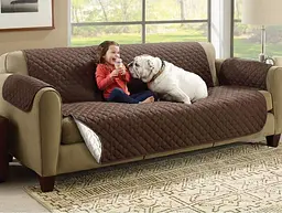 Покривало на диван (170х135 см) двостороннє Couch Coat, Коричневий, накидка на меблі (ST) - мініатюра 6