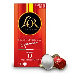 Набор кофе в капсулах L'OR Passione Rossa Espresso Maranello 100 капсул (10 п. х 10 шт.) - мініатюра 4