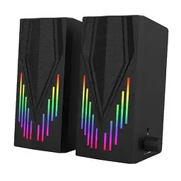 Портативні музичні колонки для комп'ютера від USB 2.0 з підсвічуванням RGB акустика для ПК 3Вт UKC 6642