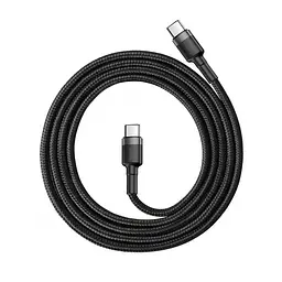 Кабель Baseus Cafule Cable Type-C PD2.0 60W Flash charge (20V 3A) 1M Gray Black