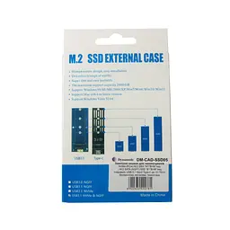 Кишеня зовнішня Dynamode M.2 SSD NVMe/SATA combo USB3.2 GEN2 USB-C (DM-CAD-SSD05) - мініатюра 10