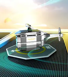 Автомобільний ароматизатор Вертоліт на сонячній батареї Drone Car Fragrance із обертанням 360° - мініатюра 3