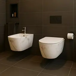 Біде підвісне Qtap Robin Marble QT13551381GMR - мініатюра 7