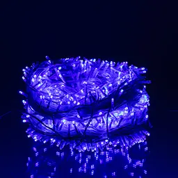 Новорічна гірлянда Різдвяна фея вулична GarlandoPro 100 м 1000 LED гірлянда на вулицю 8 режимів роботи білий провід Синій CF1000L100MWBL - мініатюра 2