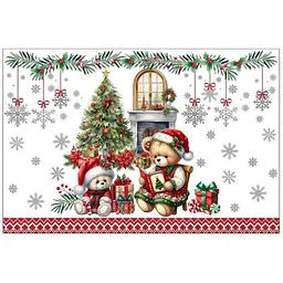Набір серветок сервірувальних Ardesto Christmas Bears зелений 30 х 45 см 2 шт. (ART15BR)