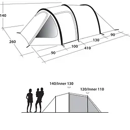 Намет Outwell Earth 4 Blue (111051) - мініатюра 2
