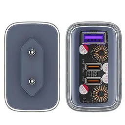 Зарядний пристрій Acefast A45 USB/2 Type-C QC PD PD65W GaN сіре - мініатюра 5