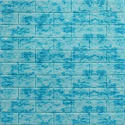 Декоративна 3D панель Sticker Wall самоклейка 700x770x5мм Мармур блакитний цегла 065 SW-00000033