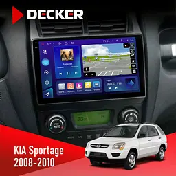 Штатна магнітола KIA Sportage 2008-2010 Climate Decker D9-009 4x64, DSP, 4G, 2k Decker (НФ-00008263)