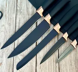 Набір кухонного приладдя A-plus Kitchenware Set силіконовий з дощечкою Чорний - мініатюра 3