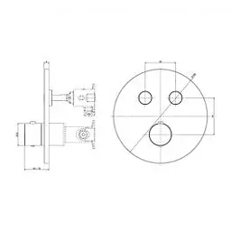 Змішувач для ванни/душа на 2 споживача Paffoni Compact Box black matt CPM018NO, Чорний матовий - мініатюра 2