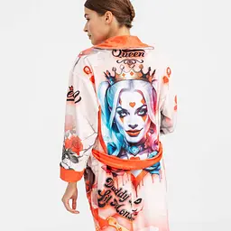 Халат жіночий з плюшевого велюру ексклюзивний Harley Quinn 18336 2XL-3XL - мініатюра 3