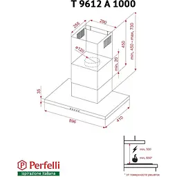 Витяжка Perfelli T 9612 A 1000 IV LED - мініатюра 8