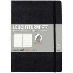 Блокнот Leuchtturm1917 Середній, М'яка обкладинка, чорний, лінія (308290)