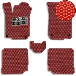 Килимки в салон EVA для Volkswagen Jetta / Bora 1998-2005 з підп'ятником Червоні 5 шт