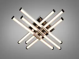 Сучасна стельова LED-люстра Diasha 2532WH+BK dimmer білий + чорний, 60 Вт, з пультом і димером, 68 см, до 10m2 - мініатюра 3