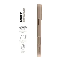 Чехол Apple iPhone 16 Plus, Unit MagSafe, бежевый, прозрачный, магсейф, противоударный, магнитный, панель-накладка с поддержкой MagSafe, с поддержкой беспроводной зарядки, TPU+PC, защита всего корпуса, ударопрочный, ArmorStandart (ARM79291) - мініатюра 3