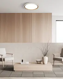 Світильник стельовий Italux PLF-63728-3K4K6K-GD-WH-SL Rende LED 1x47W 3000K/4000K/6000K 6500Lm IP44 золотий - мініатюра 2